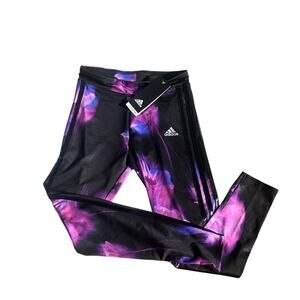 Girls Adidas Floral tights sz 10 12
